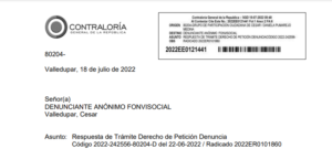 Denuncia a Mello Castro, Alcalde de Valledupar