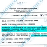 Documento del contrato de compraventa de dotación e instalación de equipos biomédicos para el HEAD.