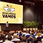 Mello Castro González en la rendición de cuentas con vigencia 2022, en el auditorio Macondo en la Universidad del Área Andina